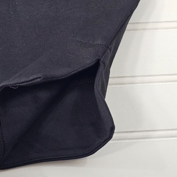 HUE Women's Pointe 7/8 Black Rayon Blend Pocketed Slit Ankle Leggings Size L NWT - Picture 10 of 14